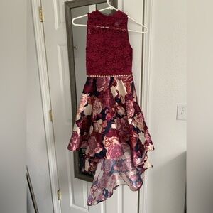 Girls high-low formal dress